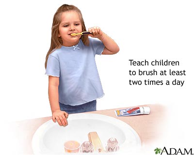Teach children to brush