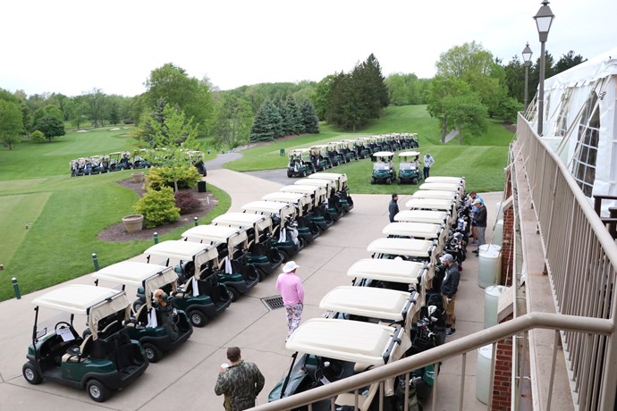 Golf carts before the start