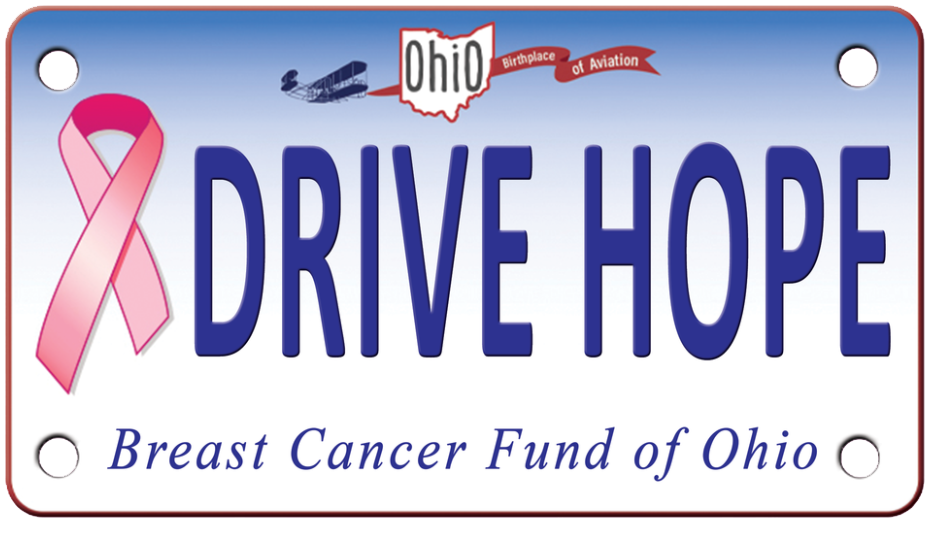 Breast Cancer Fund of Ohio license plate