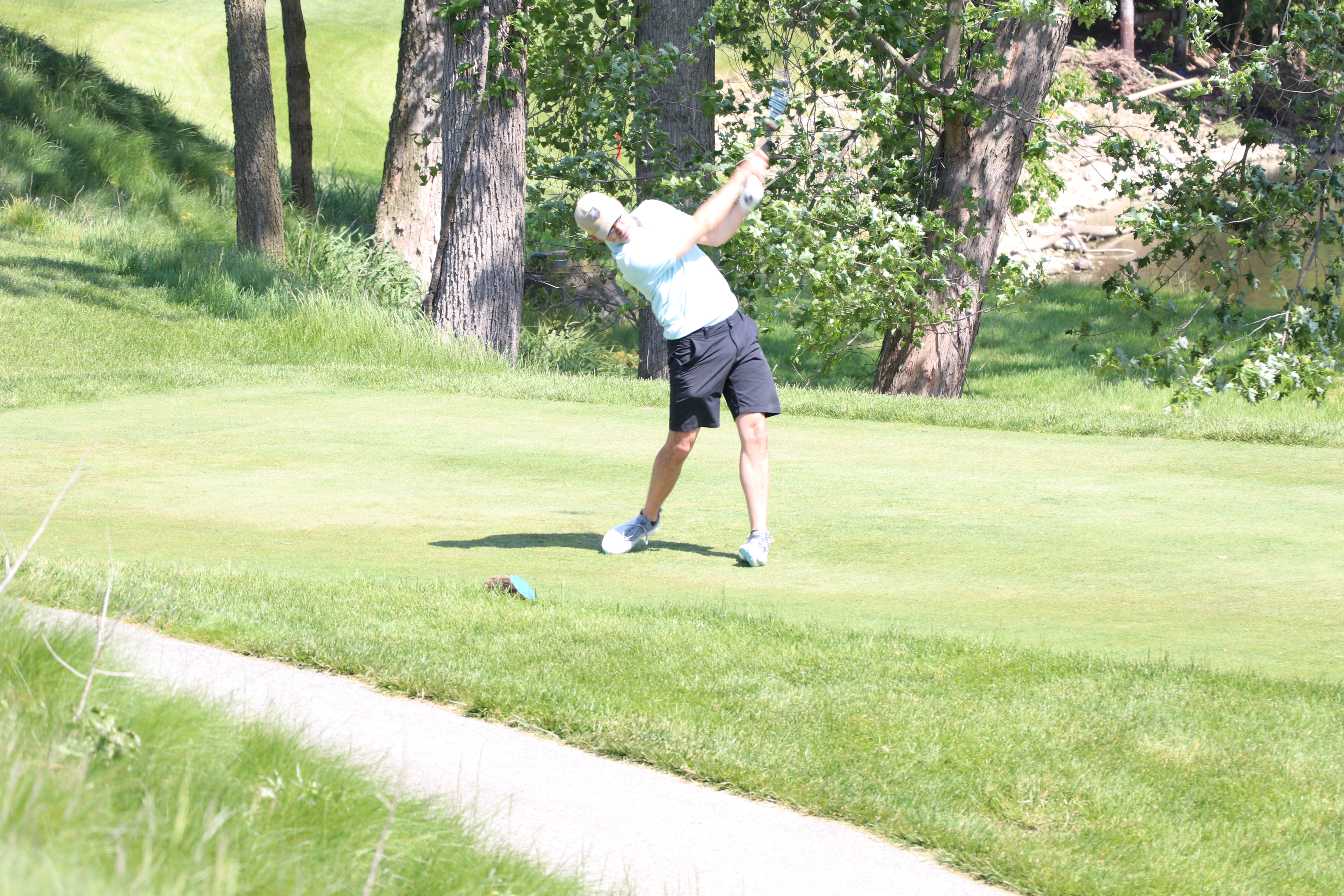 Golfer putting