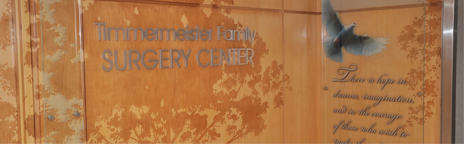 Photo of Timmermeister Family Surgery Center entrance. 